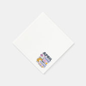 エイプリルハグとウェットノーズ – かわいい犬と猫のアート スタンダードカクテルナプキン (角)