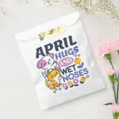 エイプリルハグとウェットノーズ – かわいい犬と猫のアート フェイバーバッグ (封をした状態)