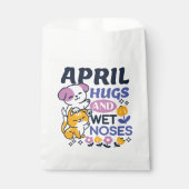 エイプリルハグとウェットノーズ – かわいい犬と猫のアート フェイバーバッグ (正面)