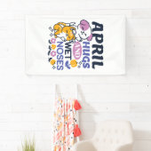 エイプリルハグとウェットノーズ – かわいい犬と猫のアート 横断幕 (インサイチュ)