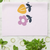 エイプリルハグとウェットノーズ – フローラ部分 キッチンタオル (折り畳み)