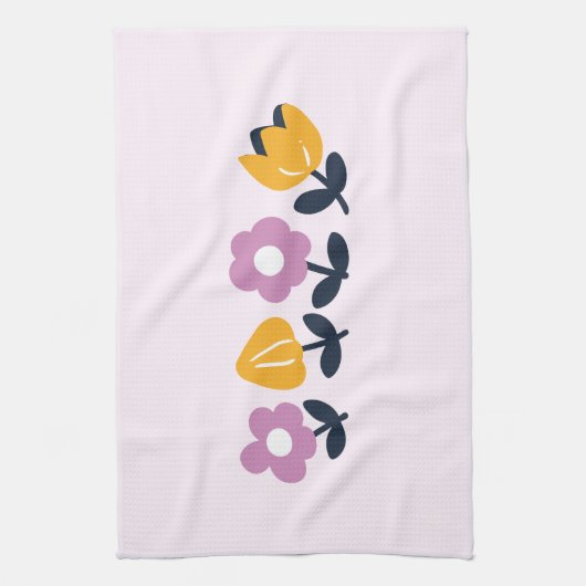 エイプリルハグとウェットノーズ – フローラ部分 キッチンタオル (縦)