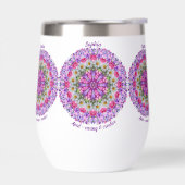 エイプリルパーソナライズされた誕生フラワースイートピーマンダラ (左面)