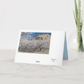 エイプリルピーチフラスフォト誕生日テンプレートカード カード (裏面)