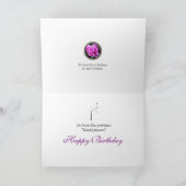 エイプリルピ素晴らしックスウィートピーズ誕生日 カード (内部)