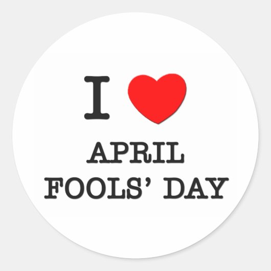 エイプリルフールの日が大好き ラウンドシール (正面)