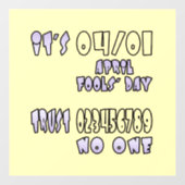 エイプリルフールの日だ ウィンドウサイン (シート)