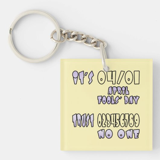 エイプリルフールの日だ キーホルダー (正面)
