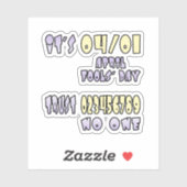 エイプリルフールの日だ シール (シート)