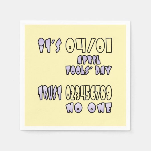 エイプリルフールの日だ スタンダードカクテルナプキン (正面)
