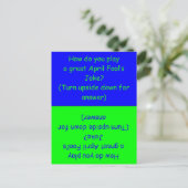 エイプリルフールの日のカーユーモアのあるド ポストカード (スタンド正面)