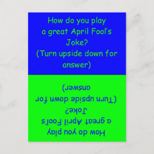 エイプリルフールの日のカーユーモアのあるド ポストカード