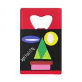 エイプリルフールの日 クレジットカード栓抜き (正面)