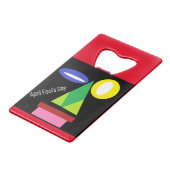 エイプリルフールの日 クレジットカード栓抜き (正面アングル)