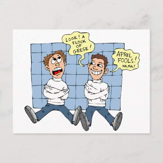 エイプリルフールの日 ポストカード (正面)