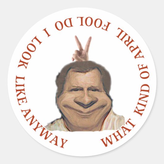 エイプリルフールの日 ラウンドシール (正面)