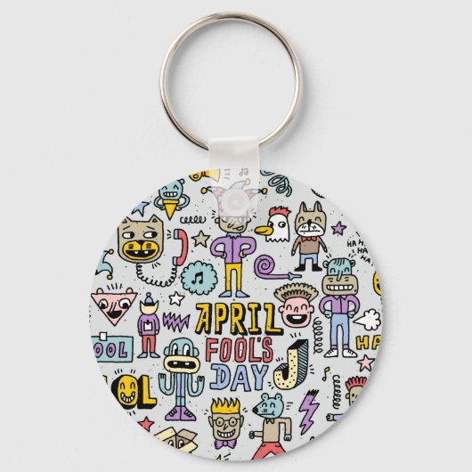 エイプリルフールカラフル：ドードルセット。 キーホルダー (正面)