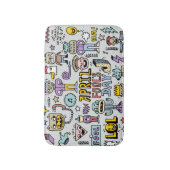 エイプリルフールカラフル:ドードルセット。 バスマット (正面縦)