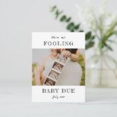 エイプリルフールズの妊娠リビール/誕生 案内ポストカード (スタンド正面)