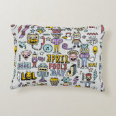 エイプリルフールズデおもしろいーカラフルセット1。ビンタ アクセントクッション (裏面)
