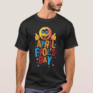 エイプリルフールズデイスマイリーフェイス、4月1日の冗談 Tシャツ