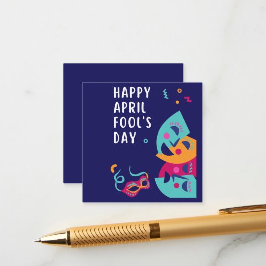 エイプリルフールズデイ紙プレート エンクロージャーカード (正面/裏面インサイチュ)