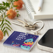 エイプリルフールズデイ紙プレート キーホルダー (正面右)