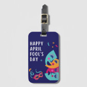 エイプリルフールズデイ紙プレート ラゲッジタグ (正面縦)