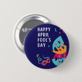 エイプリルフールズデイ紙プレート 缶バッジ (正面&裏面)