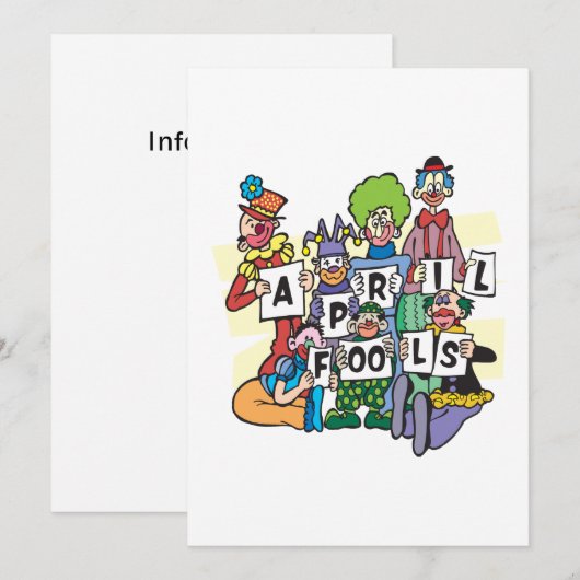 エイプリルフールズ 招待状 (正面/裏面)