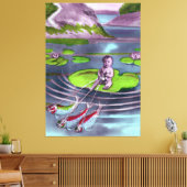 エイプリルフールヴィンテージフランスのはがき キャンバスプリント (インサイチュ (リビング))