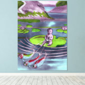 エイプリルフールヴィンテージフランスのはがき キャンバスプリント (インサイチュ (ウッドフロア))