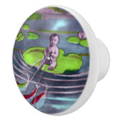 エイプリルフールヴィンテージフランスのはがき セラミックノブ (右)