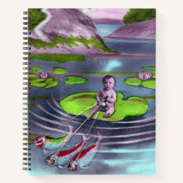 エイプリルフールヴィンテージフランスのはがき ノートブック