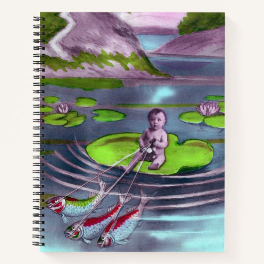 エイプリルフールヴィンテージフランスのはがき ノートブック (正面)