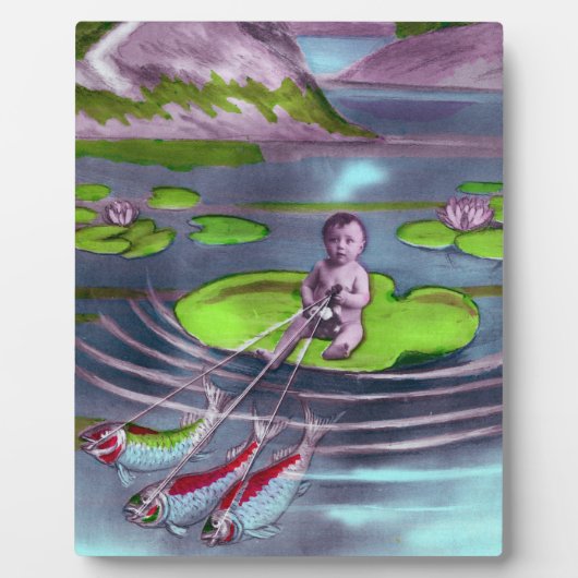 エイプリルフールヴィンテージフランスのはがき フォトプラーク (正面)