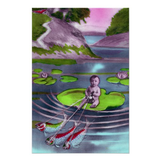 エイプリルフールヴィンテージフランスのはがき ポスター (正面)