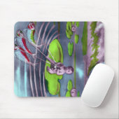 エイプリルフールヴィンテージフランスのはがき マウスパッド (マウス)