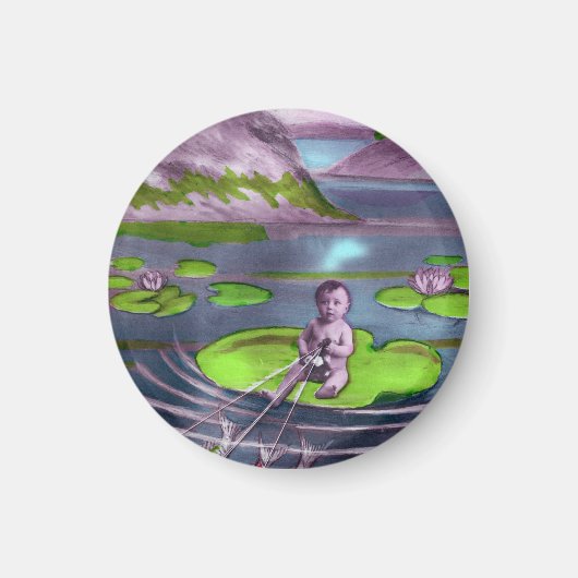 エイプリルフールヴィンテージフランスのはがき マグネット (正面)