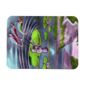 エイプリルフールヴィンテージフランスのはがき マグネット (横)