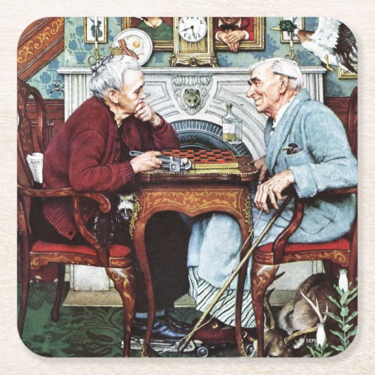 エイプリルフール1943年 スクエアペーパーコースター (正面)