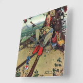 エイプリルフール1945年 スクエア壁時計 (傾斜)