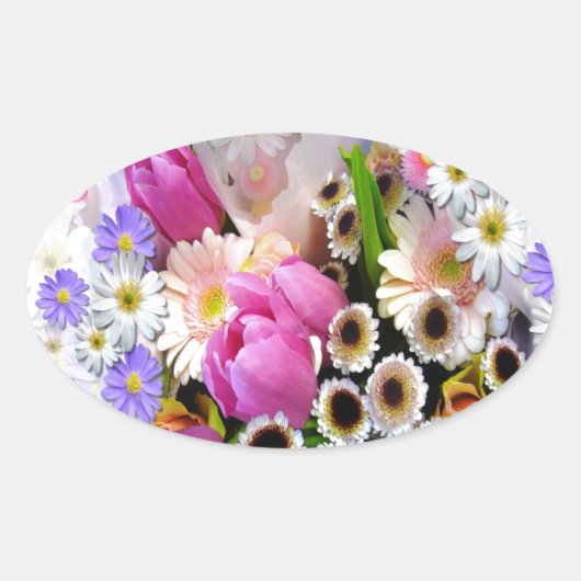 エイプリルブーケ 楕円形シール (正面)