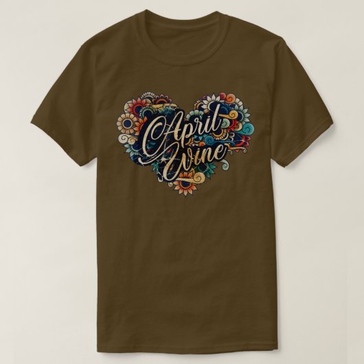 エイプリルワインヴィネットヴィンテージカラー Tシャツ (デザイン正面)