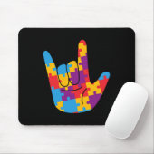 エイプリル国家自閉症啓発月ASL愛Sig マウスパッド (マウス)