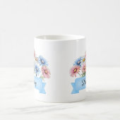 エイプリル誕生フラワーカスタムデイジー誕生日 コーヒーマグカップ (中央)