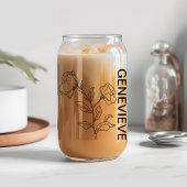 エイプリル誕生フラワースイートピーと名前をカスタムする ガラス缶