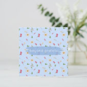 エイプリル誕生フラワーズデイジースウィートピードログラント サンキューカード (スタンド正面)