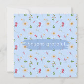 エイプリル誕生フラワーズデイジースウィートピードログラント サンキューカード (正面)