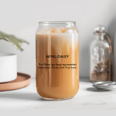 エイプリル誕生フラワーデイジーと名前をカスタムする ガラス缶